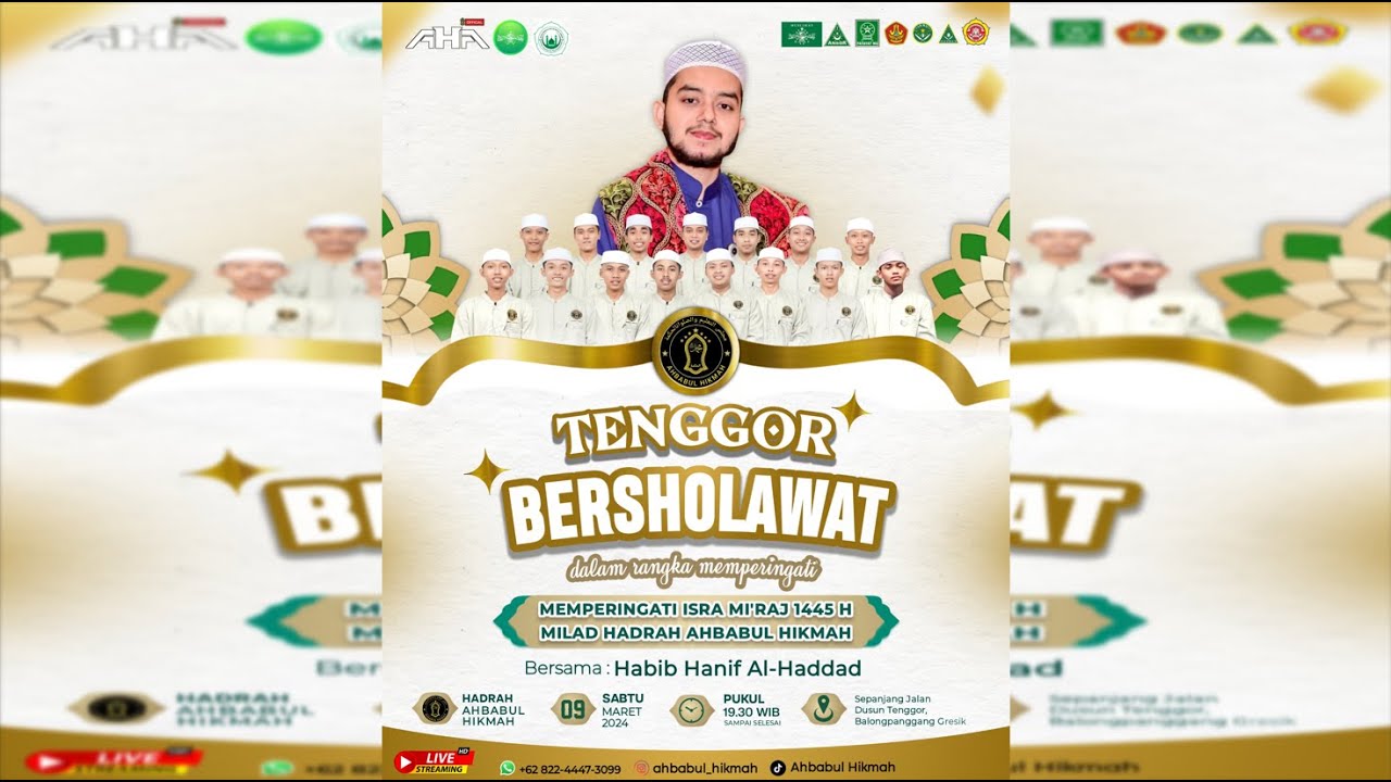 LIVE TENGGOR BERSHOLAWAT BERSAMA HABIB HANIF AL HADDAD FEAT AHBABUL HIKMAH