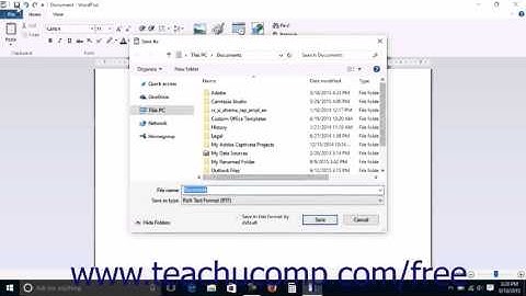 Windows 10 Tutorial Saving a Document Microsoft Training