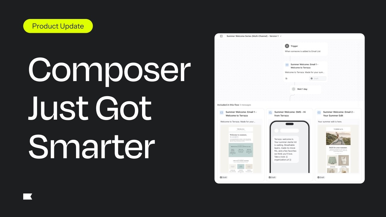 Composer Update: Klaviyo AI Marketing Agent Flow Audit + Segmentation