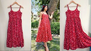 Diy Summer Dress Sewing Tutorial Cutting Sching Floral Tiered Dress