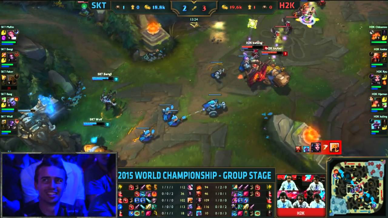 H2K vs SKT - Faker DEAD - Worlds 2015 - League of Legends