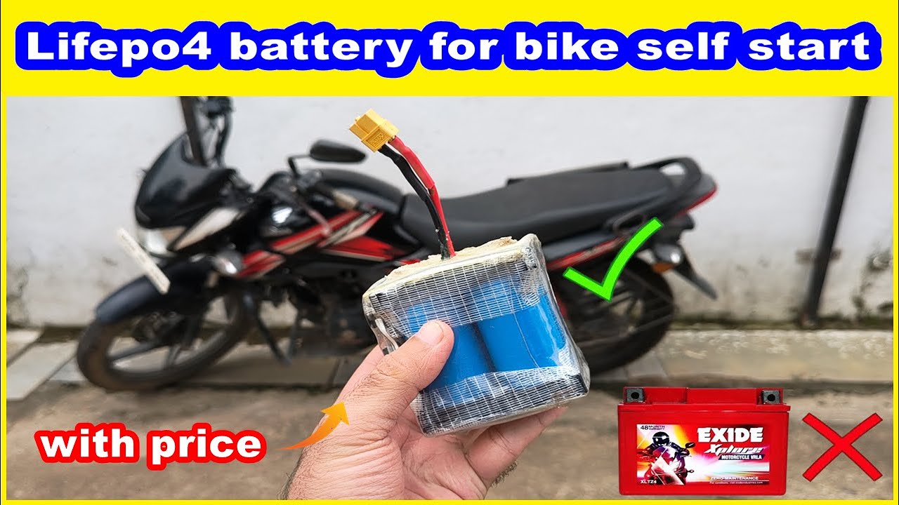 Diy 12 volt 6 Ah LifepO4 Battery for Bike Self Start