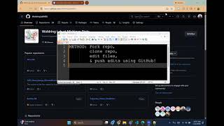 Celebrity GitHub how to: fork repo, clone repo, edit files, push edits Profile