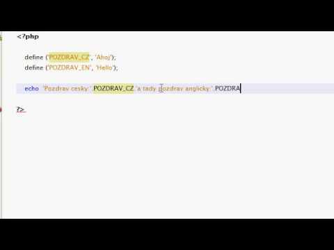 PHP návod 06   Konstanty v PHP a základní matematické operace s proměnnými