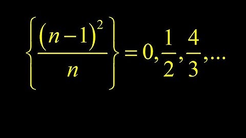 Infinite sequences:  explicit form to expanded form. {(n-1)^2/n}