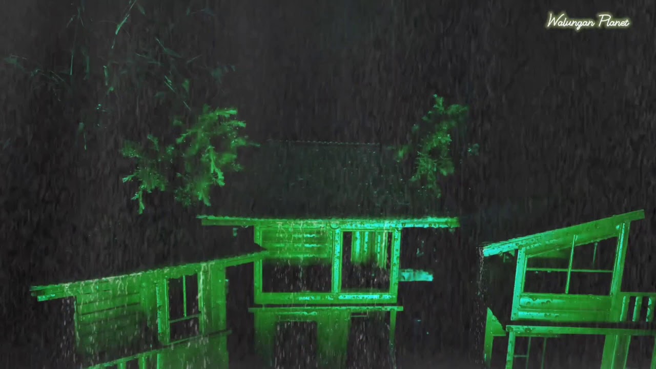 ⛈️🏕️ Rain on Cabin Roof with Thunder | Cozy Wooden Storm for Deep Sleep