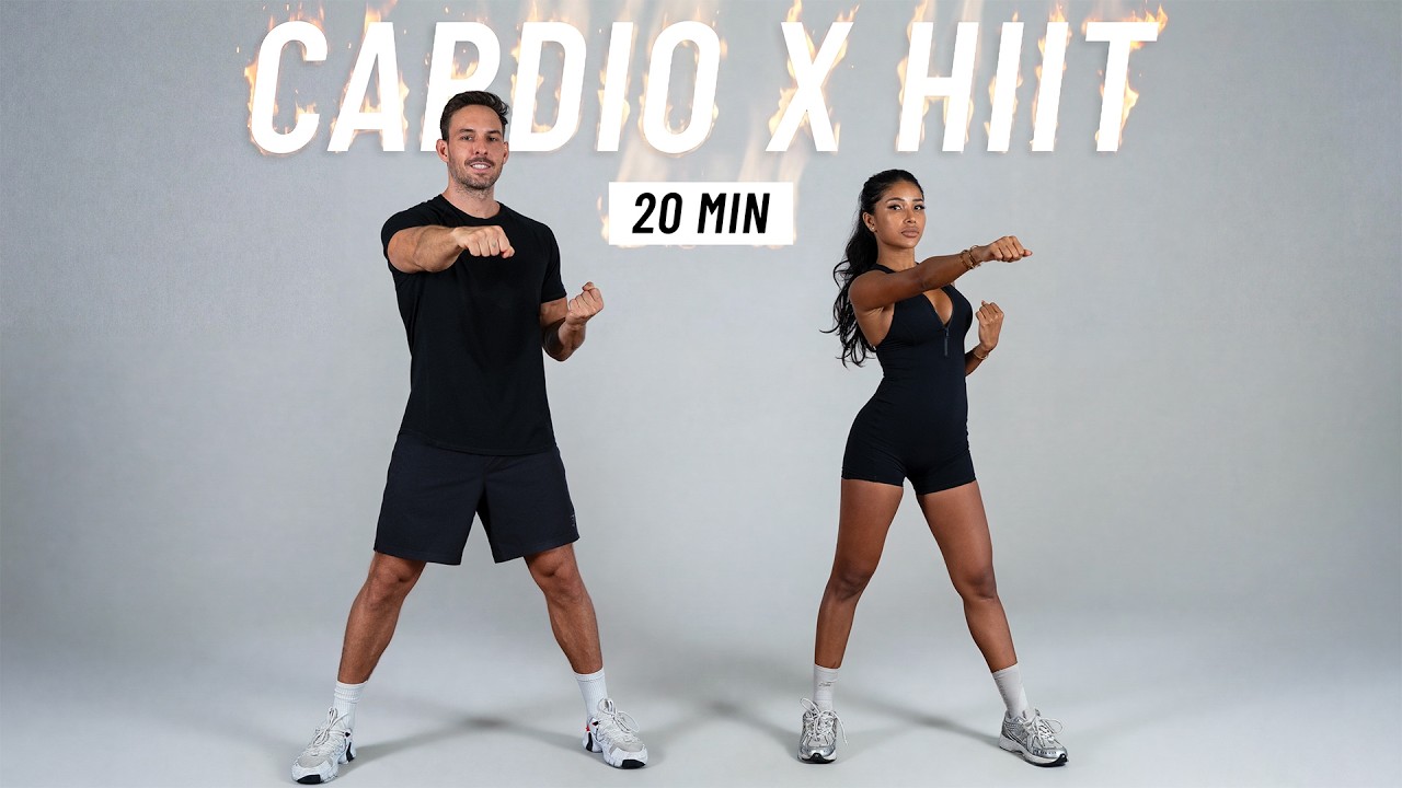 20 MIN CARDIO HIIT WORKOUT - ALL STANDING - Full Body, No Equipment, No ...