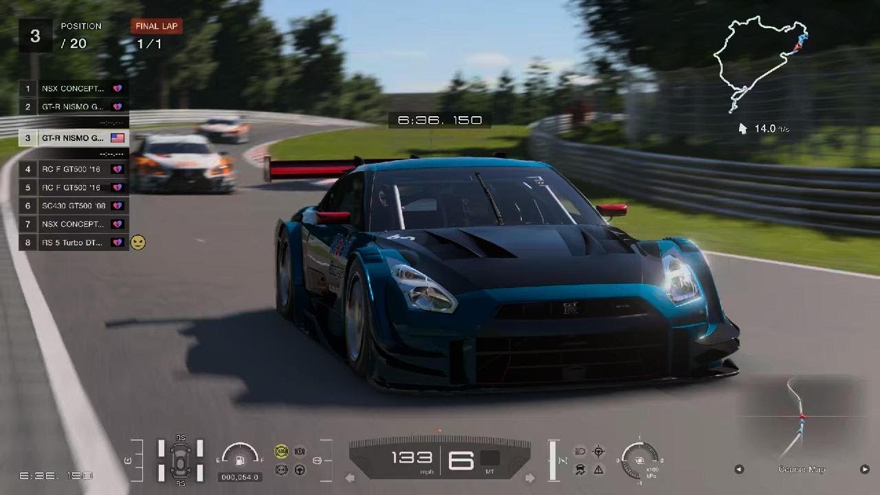 GTR Laptime: 8.03. 15.7mi, 25.3km.