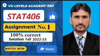 STAT406 Assignment No 1 Fall (04-12-2022 )complete solution by Nadeem Iqbal