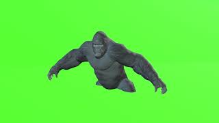 King Kong on green screen