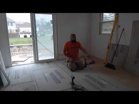 Installing cement board subfloor & prepping for tile floor