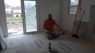 Installing cement board subfloor & prepping for tile floor