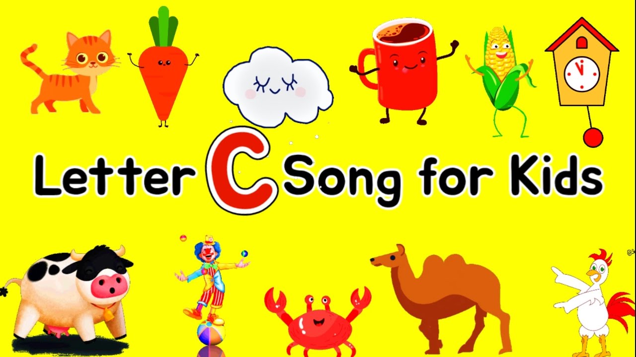 Letter C Song for Kids | Cat Meow Cow Moo Car Beep | Learn Alphabet ...