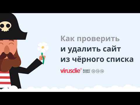 Как проверить и удалить сайт из чёрного списка - Видео урок Вирусдай 12, 13, 14