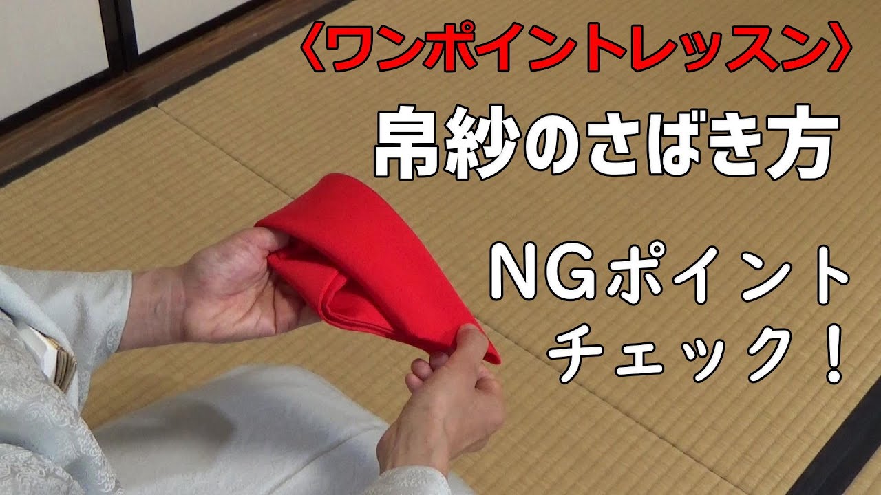 【帛紗のさばき方】草にさばく　割り稽古　ワンポイントレッスン　初心者向　裏千家　自習稽古用！