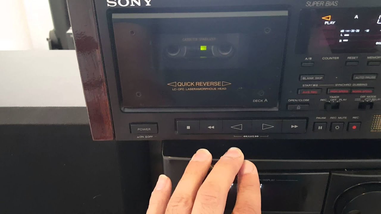 Highend Sony TC-WR90ES motorized door Stereo Cassette Player/Recorder, HX Pro