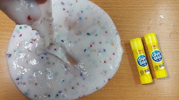 DIY How To Make Fluffy Slime With Glue Sticks And Styling Gel No Borax