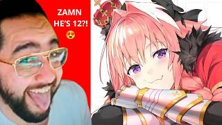 Redshell jorks his shell to Astolfo