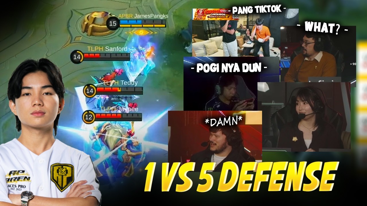 Jamespangks INSANE Nolan 1v5 Defense! Veewise,Brigida, Wolf, TLPH, Naisou and PH Casters Reaction