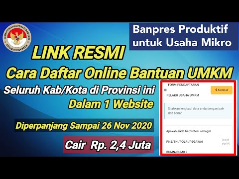 UPDATE PART 1 LINK RESMI !! CARA DAFTAR ONLINE BPUM TAHAP 2 || SEMUA KAB/KOTA DALAM 1 PROVINSI