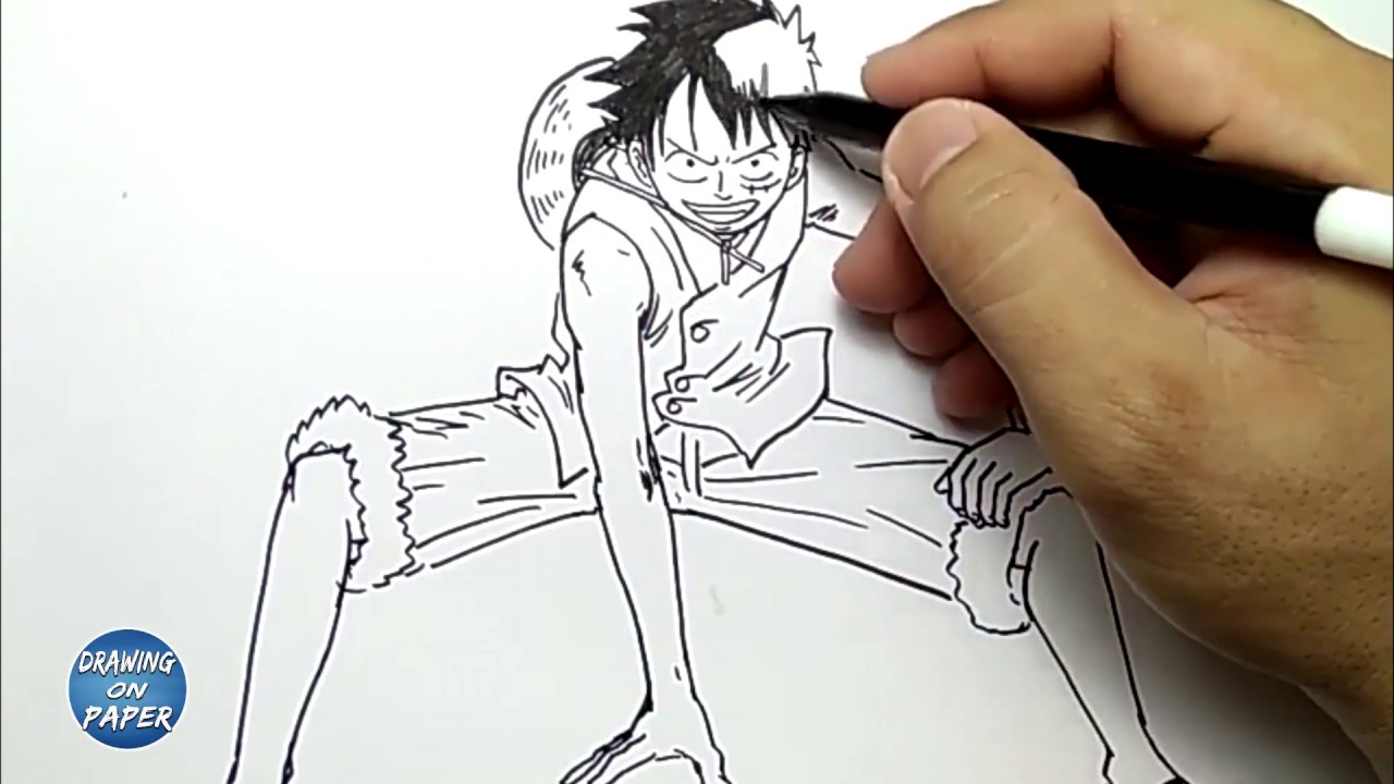 Drawing: Monkey D. Ruffy/Luffy Gear 2 One Piece with Ohuhu markers