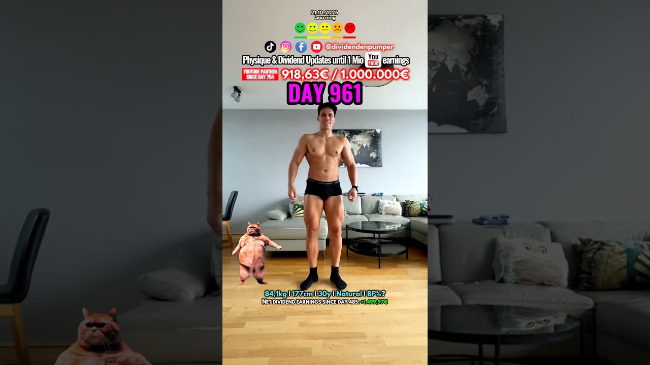 День 961 📈 Обновления Dividend & Physique до 1М 💶 