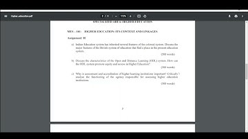 IGNOU Assignment #july2023  | Masters of Education second year | Higher Education MES-101