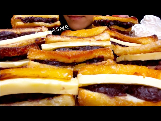 【咀嚼音】ハニーあんバターサンドを食べる！ /ASMR/EatingSounds/Mukbang/먹방