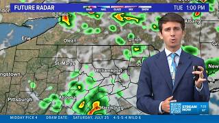 Stormy pattern begins, 1-2 possible through Wednesday