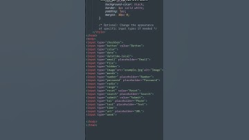 HTML CSS Tricks |  All Input Types | Frontend Developer