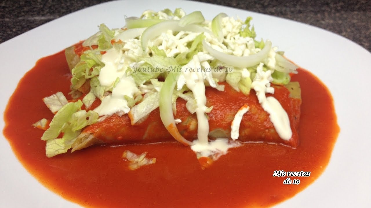 cómo hacer ENCHILADAS ROJAS. - YouTube