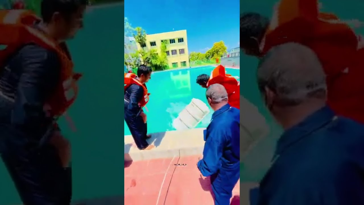 Merchant navy STCW -Personal survival technique training @Amet university chennai