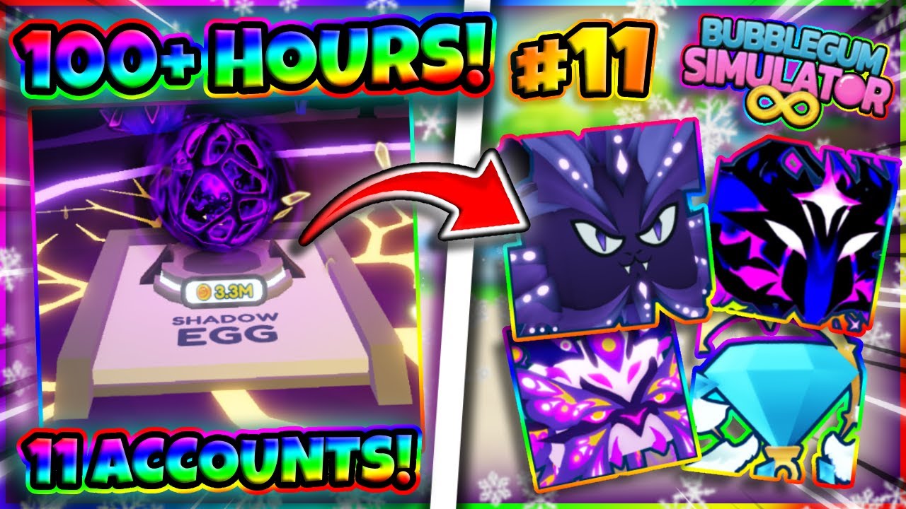 I HATCHED THE SHADOW EVENT EGG FOR *100+ HOURS* USING 10 ACCOUNTS IN BGSI AND GOT THIS... [PART 11]