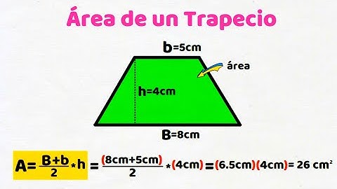 ¿Como calcular el area de un trapecio?