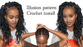 SOFT WAVY LOCS | CROCHET HAIR INSTALL | ILLUSION PATTERN