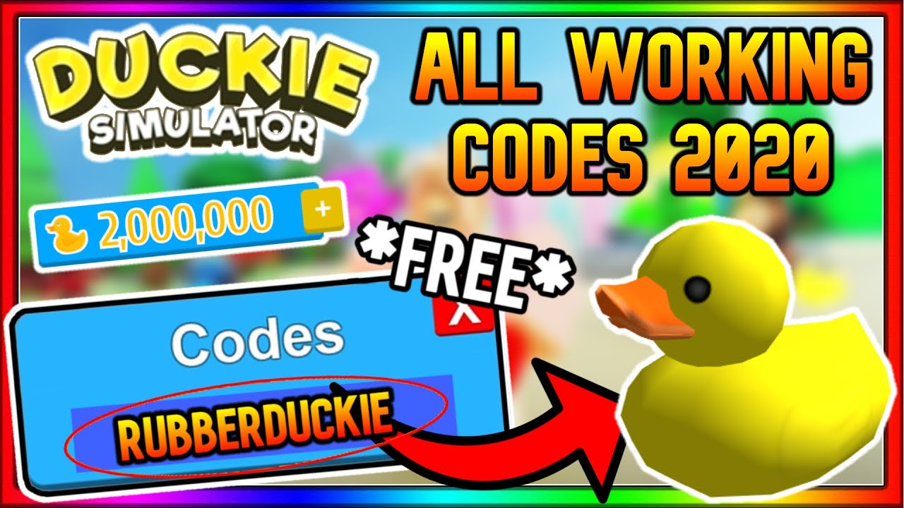 all-working-duckie-sim-codes-2020-roblox-duckie-simulator-youtube