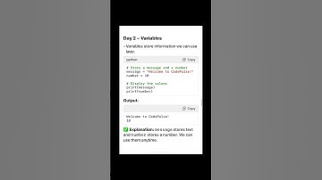 Day 2: Learn Variables in 1 Minute 💻 | CodePulse Shorts #coding #codeprep