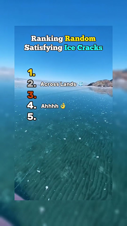 Ranking the Most Satisfying Ice Cracks You’ll Ever Hear ❄️🧊