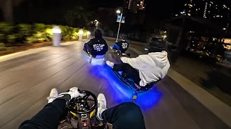 POV DRIFT karts in the city vs SECURITY