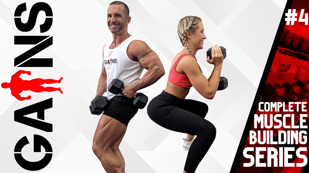 BUILD MUSCLES AT HOME || Gains Home Dumbbell Workout Series By Coach Ali  || Workout 4 💪