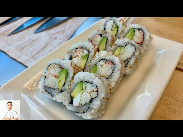 Simple Perfect California Roll With REAL Crab Meat | How To Make Sushi Series