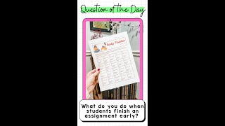 What to do when your ELA students finish their work early! What to do when your ELA students finish their work early!