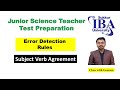 Error detection | Subject verb agreement