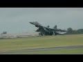 Sukhoi SU-35 russe take-off overshoot Paris le bourget AIR-SHOW 2013.