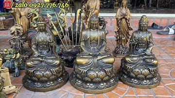 👉tam thế Phật bằng đồng _ cặp bình song Long tranh châu. Ngày 24/12/2024 #đồcổ #đồđồngxưa