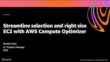 AWS re:Invent 2020: Streamline selection and right size EC2 with AWS Compute Optimizer