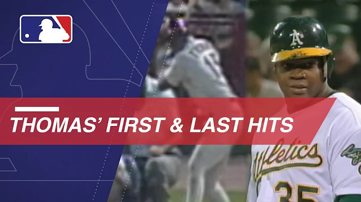 A look at Thomas' first and last hit in the Majors