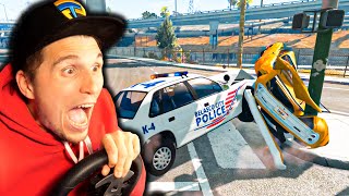 Verbrecher komplett von der Straße gefetzt! (Totalschaden) | BeamNG screenshot 4