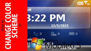 How to CHANGE COLOR SCHEME in Windows Mobile 6.5 Standard