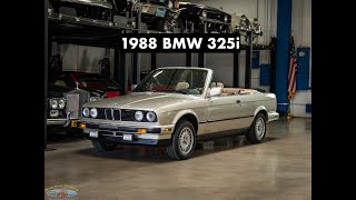 1988 BMW 325i Convertible with 72K miles arrives for sale at West Coast Classics, Torrance, CA